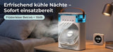 Tragbare Mini-Klimaanlage – Ventilator, Kühler & Befeuchter mit LED